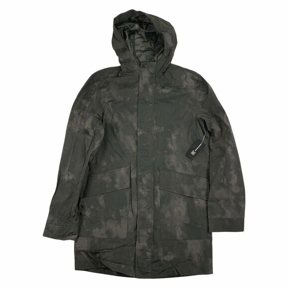INC Mens Bradley Hooded Camo Print Jacket Black XS - Picture 1 of 6